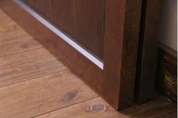 和製アンティーク　明治大正期　なめらかな木肌が美しい板戸(窓、引き戸、建具)2枚セット