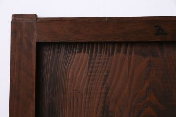和製アンティーク　明治大正期　なめらかな木肌が美しい板戸(窓、引き戸、建具)2枚セット
