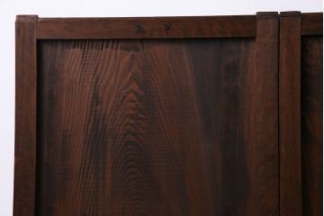 和製アンティーク　明治大正期　なめらかな木肌が美しい板戸(窓、引き戸、建具)2枚セット