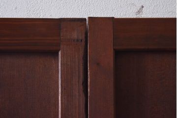 昭和初期　ヒノキ材製　きれいな木肌が品のある板戸4枚セット(引き戸、舞良戸)