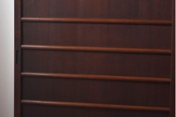 昭和初期　ヒノキ材製　きれいな木肌が品のある板戸4枚セット(引き戸、舞良戸)