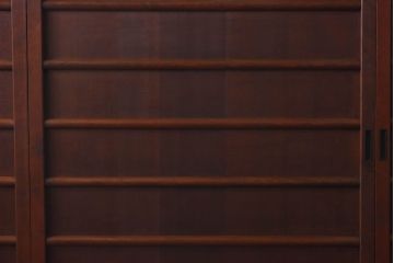 昭和初期　ヒノキ材製　きれいな木肌が品のある板戸4枚セット(引き戸、舞良戸)