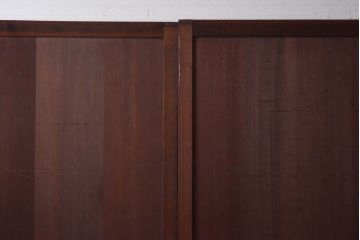 昭和初期　ヒノキ材製　きれいな木肌が品のある板戸4枚セット(引き戸、舞良戸)