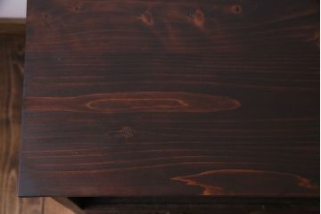 レトロ家具　ダイヤガラス入り　レトロな雰囲気が高まるリメイクローボード(テレビボード)(1)