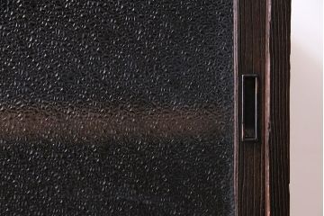 レトロ家具　ダイヤガラス入り　レトロな雰囲気が高まるリメイクローボード(テレビボード)(1)