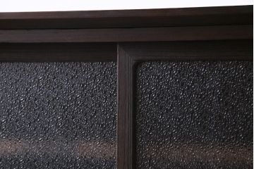 レトロ家具　ダイヤガラス入り　レトロな雰囲気が高まるリメイクローボード(テレビボード)(1)