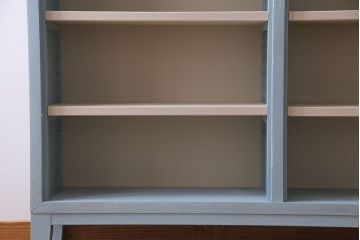 ペイント家具　淡い色合いが爽やかな印象のオープンラック(陳列棚、本棚、ブックシェルフ)(1)
