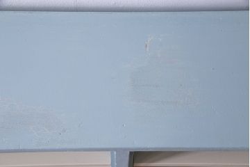 ペイント家具　淡い色合いが爽やかな印象のオープンラック(陳列棚、本棚、ブックシェルフ)(1)