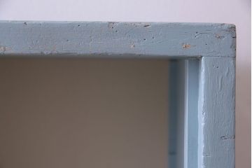 ペイント家具　淡い色合いが爽やかな印象のオープンラック(陳列棚、本棚、ブックシェルフ)(1)