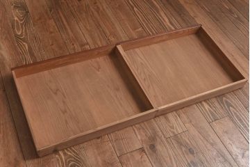 アンティーク家具　リメイク品　前板ケヤキ材　上品な佇まいの脚付き箪笥ローボード(ローテーブル、引き出し)