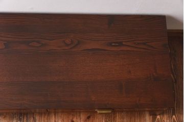 アンティーク家具　リメイク品　前板ケヤキ材　上品な佇まいの脚付き箪笥ローボード(ローテーブル、引き出し)