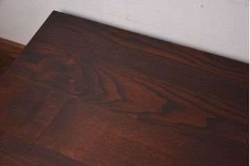 アンティーク家具　リメイク品　前板ケヤキ材　上品な佇まいの脚付き箪笥ローボード(ローテーブル、引き出し)