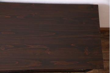 レトロ家具　モールガラス入り　レトロな雰囲気が高まるリメイクローボード(テレビボード)(2)