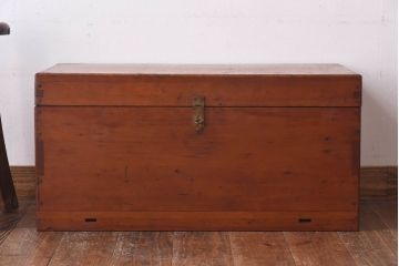 アンティーク雑貨　内面ブリキ張り　レトロな雰囲気づくりにおすすめの木箱(収納箱)