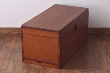 アンティーク雑貨　内面ブリキ張り　レトロな雰囲気づくりにおすすめの木箱(収納箱)