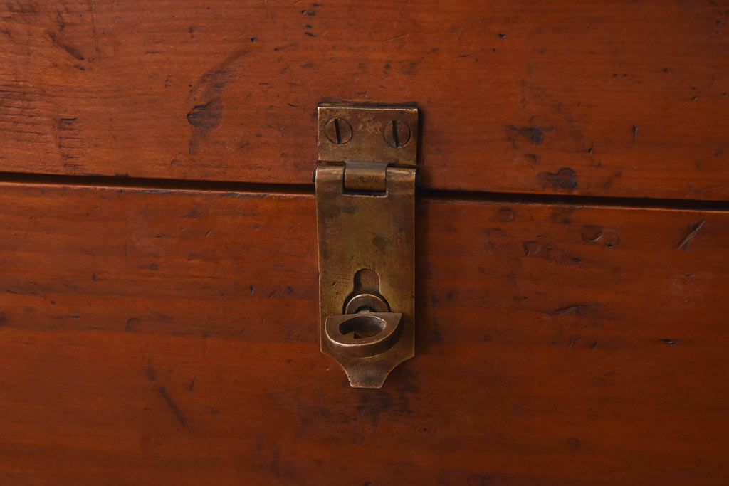 アンティーク雑貨　内面ブリキ張り　レトロな雰囲気づくりにおすすめの木箱(収納箱)