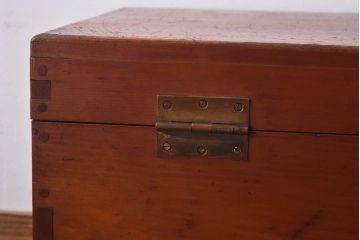 アンティーク雑貨　内面ブリキ張り　レトロな雰囲気づくりにおすすめの木箱(収納箱)