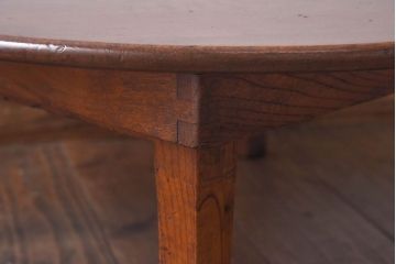 レトロ家具　昭和レトロ　シンプルなデザインの折り畳み式ローテーブル(ちゃぶ台、座卓)