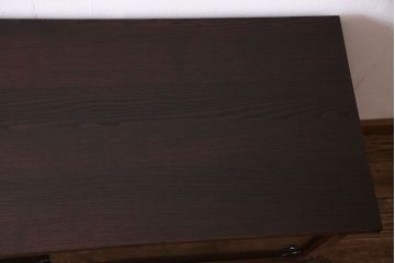 天板リメイク　筑後民芸家具　重厚な佇まいの脚付き箪笥ローチェスト(衣装箪笥、テレビボード)