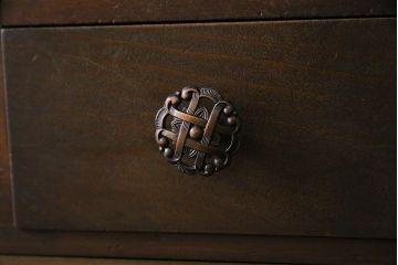 中古・希少品　神戸洋家具　永田良介商店　クリモノ付きライティングビューロー(ワークデスク、簿記机、在宅ワーク、在宅用デスク)(定価約56万円)
