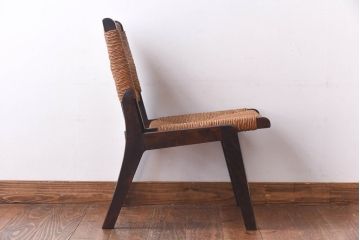 中古　松本民芸家具　ビンテージ　#520L型　ラッシチェア(ダイニングチェア、椅子)