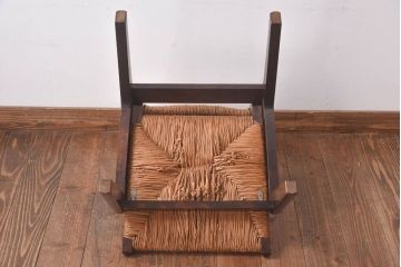 中古　松本民芸家具　ビンテージ　#520L型　ラッシチェア(ダイニングチェア、椅子)