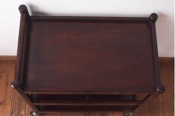 中古　松本民芸家具　シックな雰囲気漂うB型ワゴン(サイドワゴン)