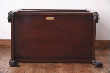 中古　松本民芸家具　シックな雰囲気漂うB型ワゴン(サイドワゴン)