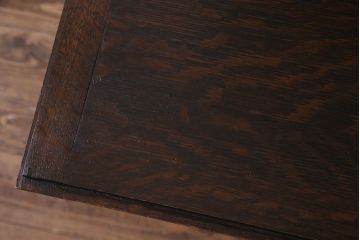 アンティーク家具　イギリスアンティーク　ステンドグラス　品格ある佇まいが魅力の大型ブックケース付きビューロー(簿記机、チェスト)