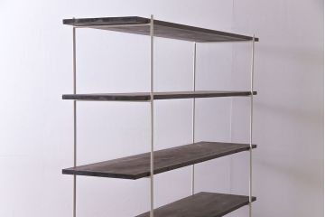 ラフジュ工房オリジナル 細身のペイントアイアンラック【大】(陳列棚、飾り棚)