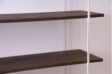 ラフジュ工房オリジナル 細身のペイントアイアンラック【大】(陳列棚、飾り棚)