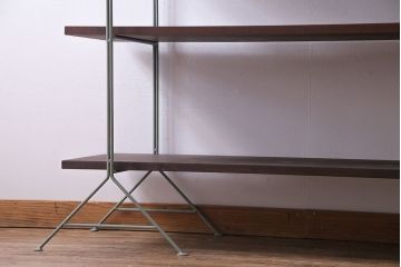 ラフジュ工房オリジナル 細身のペイントアイアンラック【小】(陳列棚、飾り棚)