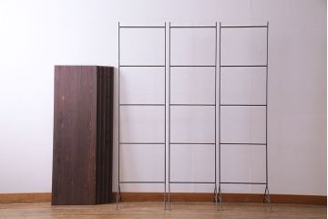 ラフジュ工房オリジナル 無骨な雰囲気が格好いいアイアンラック(陳列棚、飾り棚)