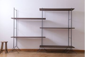 ラフジュ工房オリジナル 無骨な雰囲気が格好いいアイアンラック(陳列棚、飾り棚)