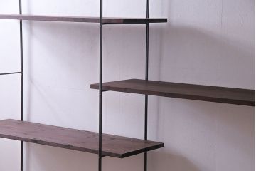 ラフジュ工房オリジナル 無骨な雰囲気が格好いいアイアンラック(陳列棚、飾り棚)