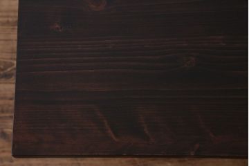 オリジナル　濃い色合いが落ち着いた雰囲気の鉄脚テーブル(ダイニングテーブル)(1)