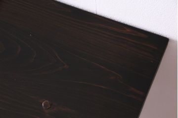 オリジナル　濃い色合いが落ち着いた雰囲気の鉄脚テーブル(ダイニングテーブル、作業台、4人掛け、6人掛け、食卓)(R-029870)(2)