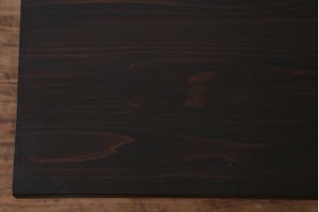 オリジナル　濃い色合いが落ち着いた雰囲気の鉄脚テーブル(ダイニングテーブル、作業台、4人掛け、6人掛け、食卓)(R-029870)(2)