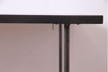 オリジナル　濃い色合いが落ち着いた雰囲気の鉄脚テーブル(ダイニングテーブル、作業台、4人掛け、6人掛け、食卓)(R-029870)(2)