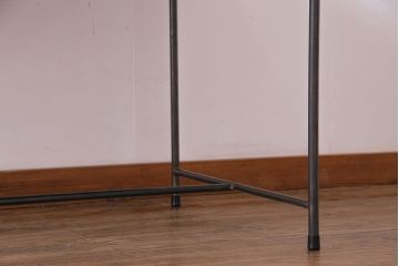 オリジナル　濃い色合いが落ち着いた雰囲気の鉄脚テーブル(ダイニングテーブル、作業台、4人掛け、6人掛け、食卓)(R-029870)(2)