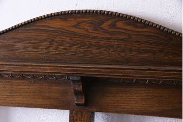 アンティーク雑貨　イギリスアンティーク　オーク材　重厚感を放つ機能的なベンチ付きホールスタンド(傘立て、コート掛け)