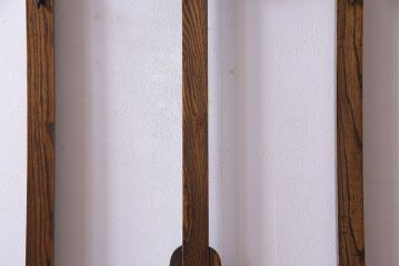 アンティーク雑貨　イギリスアンティーク　オーク材　重厚感を放つ機能的なベンチ付きホールスタンド(傘立て、コート掛け)