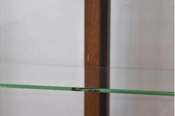 アンティーク家具　【S様売約済】昭和初期　ナラ材製　5面ガラスの薄型ショーケース(ガラスケース、飾り棚)