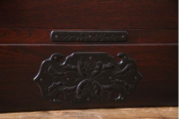 中古　伝統民芸家具　岩谷堂箪笥　三尺五寸三つ割　五段整理箪笥(チェスト、衣装箪笥、引き出し)