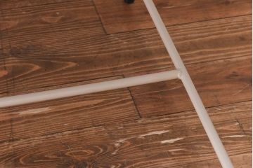 ラフジュ工房オリジナル　すっきりとした鉄脚が魅力的なペイントテーブル(ダイニングテーブル、作業台)(2)