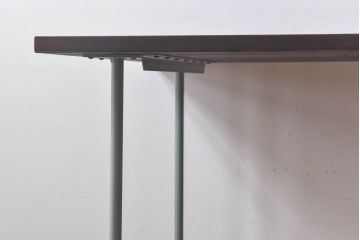 ラフジュ工房オリジナル　すっきりとした鉄脚が魅力的なペイントテーブル(ダイニングテーブル、作業台、6人掛け、4人掛け)(R-029877)(3)