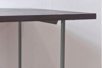 ラフジュ工房オリジナル　すっきりとした鉄脚が魅力的なペイントテーブル(ダイニングテーブル、作業台、6人掛け、4人掛け)(R-029877)(3)