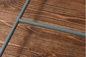 ラフジュ工房オリジナル　すっきりとした鉄脚が魅力的なペイントテーブル(ダイニングテーブル、作業台、6人掛け、4人掛け)(R-029877)(3)