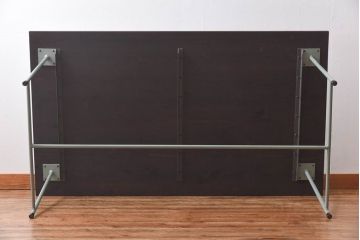 ラフジュ工房オリジナル　すっきりとした鉄脚が魅力的なペイントテーブル(ダイニングテーブル、作業台、6人掛け、4人掛け)(R-029877)(3)
