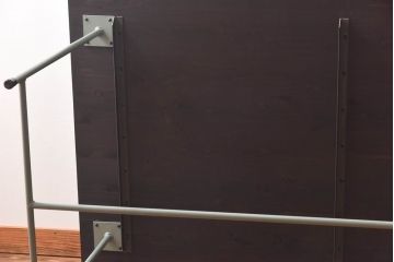 ラフジュ工房オリジナル　すっきりとした鉄脚が魅力的なペイントテーブル(ダイニングテーブル、作業台、6人掛け、4人掛け)(R-029877)(3)